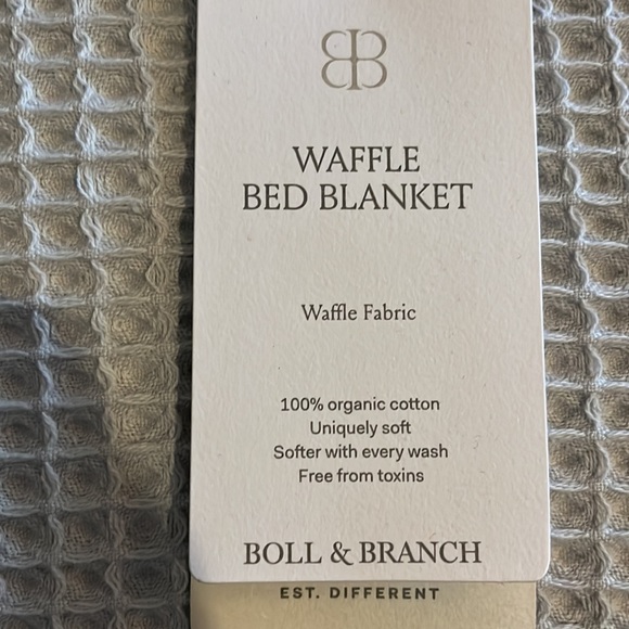 BNIB Boll & Branch king waffle blanket in sky - Picture 6 of 8
